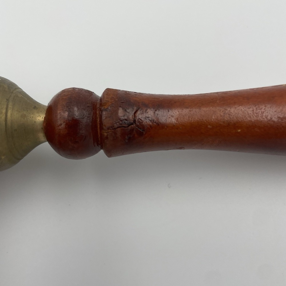 Vintage Hand Bell Schoolhouse Brass Wood 6" Etched‎ Teacher Bell Cottagecore - Picture 11 of 11